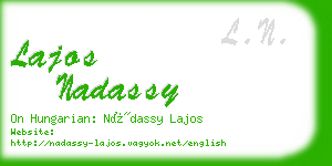 lajos nadassy business card